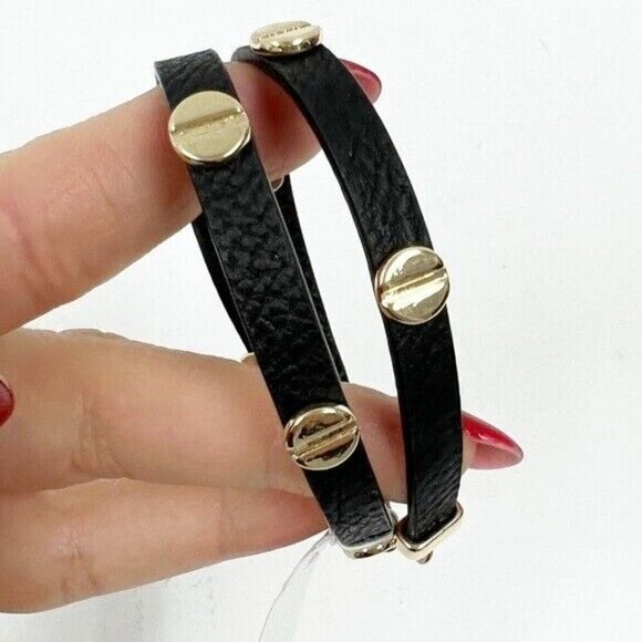 French Connection Leather double Wrap Bracelet NWT - Picture 4 of 6
